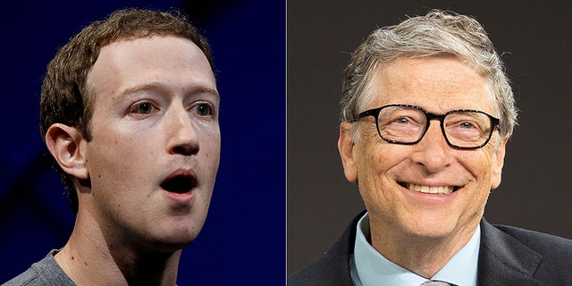 Facebook CEO Mark Zuckerberg alonside Microsoft co-founder Bill Gates.