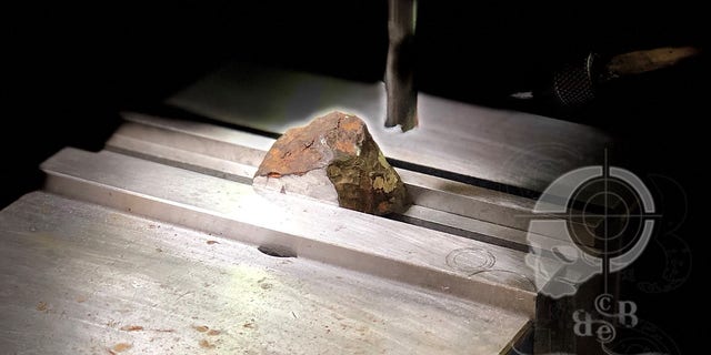 Gunsmith Business End Customs created the unusual handguns from meteorite.