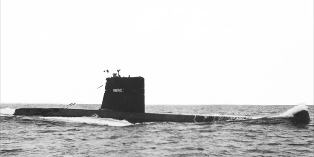 File photo of the French Navy's submarine Minerve, which disappeared on Jan.27, 1968.