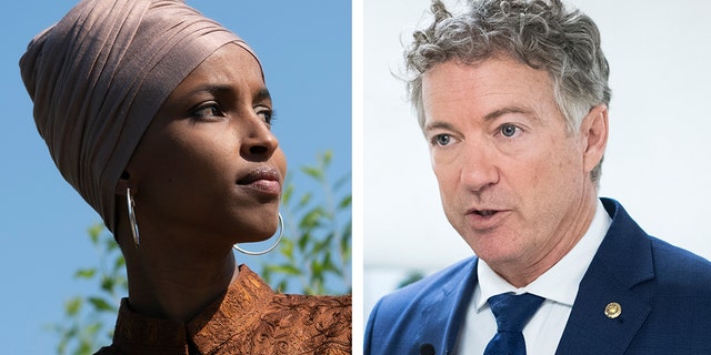 Rep. Ilhan Omar, D-Minn., seemed to hit back at Sen. Rand Paul, R-Ky., with a retweet. (AP, File)
