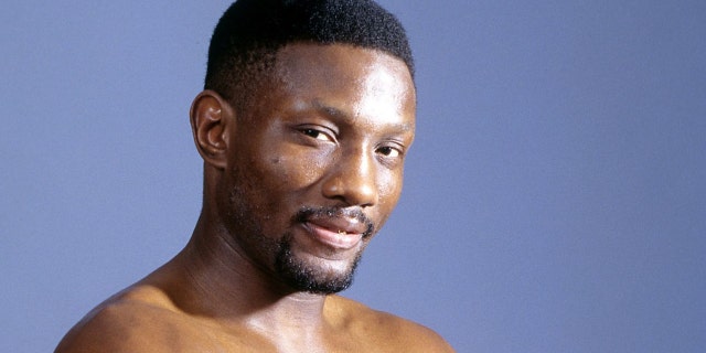 Pernell Whitaker poses with his belt during a portrait session in 1997 in New York. (Photo by: The Ring Magazine via Getty Images)