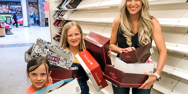 Carrie Jernigan said as she was checking out, "I jokingly said to the clerk, 'How much would it cost to buy the rest of the shoes in here?' Next thing I know a regional manager is on the phone asking me if I seriously want the whole store," she wrote on her Facebook page.