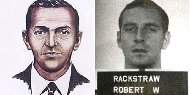 A side-by-side- comparison of D.B.Cooper and Robert Rackstraw.