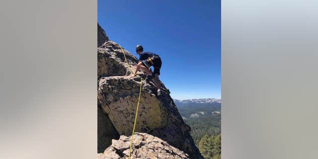 Riley on the mountain.