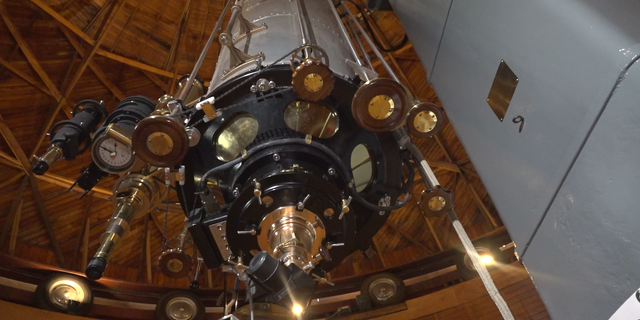 Lowell Observatory telescope used by scientists who collaborated with artists to map the moon for Apollo astronauts