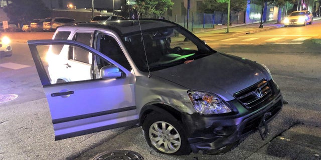 The SUV that Moreno-Berrios allegedly stole after throwing a live snake at the driver.