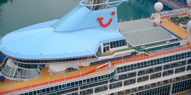 The rooftop of a TUI cruise ship is pictured docked in Singapore Harbor. TUI is a Germany-based cruise line. (iStock)
