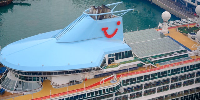 The rooftop of a TUI cruise ship is pictured docked in Singapore Harbor. TUI is a Germany-based cruise line. (iStock)