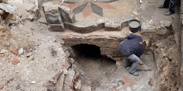 The excavation of the Great Synagogue of Vilnius. (Jon Seligman, Israel Antiquities Authority)