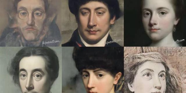 Some portraits produced by the AI Portrait Ars model.