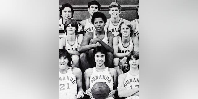 Obama, seen here in a yearbook photo, was known to teammates as "Barry."