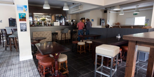 Inside the recently opened The Old Thirteenth Cheshire Astley Volunteer Rifleman Corps Inn, which is now less than 150 feet away from the bar with the shortest name.