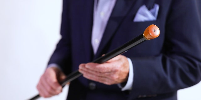 The unusual light-up walking stick that was used by Titanic survivor Ella White.