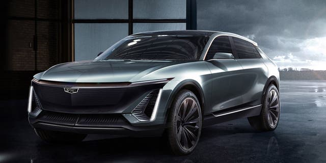 Cadillac will sell an electric utility vehicle based on this rendering in the coming years.