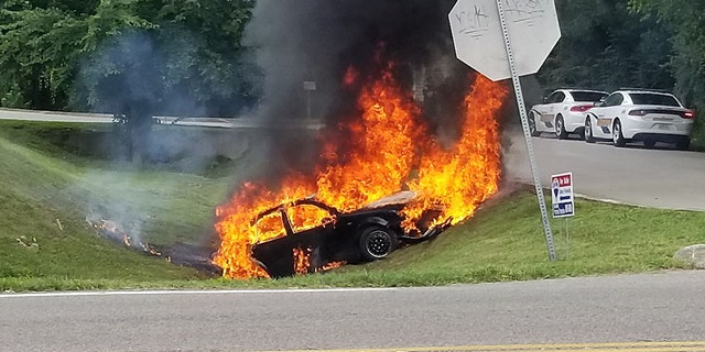 Wanda Humphries Goff of Knoxville told Fox News she spotted a car on fire on Sunday and took photos, saying Travis Zimmerman risked a lot of lives.
