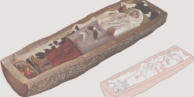 This illustration shows what the woman's grave might have looked like in 200 B.C. Credit: Amt für Städtebau, Stadt Zürich (Office for Urban Development, City of Zurich)
