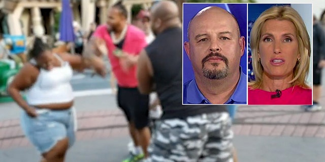 “I saw those kids there. I just felt I had to get in there and break everything up," Jason Blair said on Tuesday night's "Ingraham Angle."