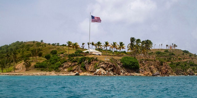 This Tuesday, July 9, 2019 photo shows a view of Little St. James Island, in the U. S. Virgin Islands, a property owned by Jeffrey Epstein. (AP Photo/Gianfranco Gaglione)