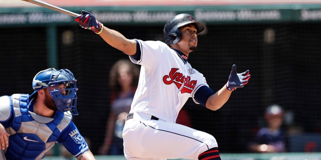 Lindor's foul ball struck a young fan in the sixth inning. (AP Photo/Tony Dejak)