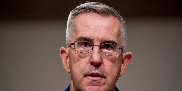 Gen. John Hyten appears before the Senate Armed Services Committee on Capitol Hill in Washington, Tuesday, July 30, 2019, for his confirmation hearing to be vice chairman of the Joint Chiefs of Staff.