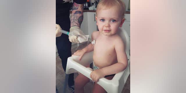 Jack's parents now accustomed to helping their son manage his condition.
