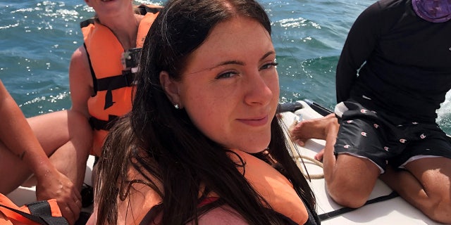 Maisie Squires, pictured, said she was enjoying the end of her family’s two-week trip to Cuba with a snorkeling excursion on July 23 when the terrible sunburn struck.