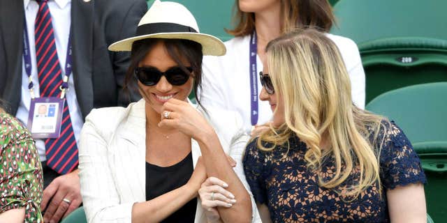 Meghan, Duchess of Sussex, at Wimbledon. - AP