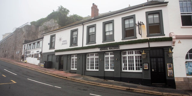 The Admiral Macbride pub at the Barbican in Plymouth, Devon where the ladies toilets were apparently built on the spot where the Pilgrim fathers left for America. (Credit: SWNS)