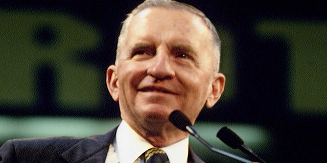 CANDIDATE ROSS PEROT'S LAST ELECTORAL MEETING (Photo by Robert Daemmrich Photography Inc/Sygma via Getty Images)