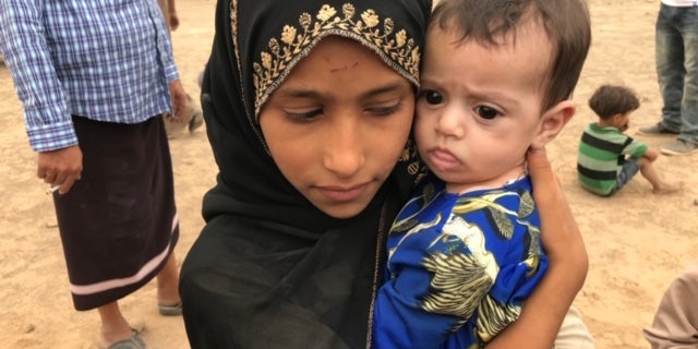 Children displaced from their homes in Sana'a amid the protracted conflict