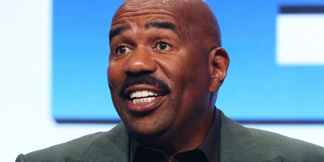 In this Aug. 3, 2017, file photo, Steve Harvey participates in the 