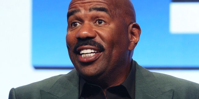 In this Aug. 3, 2017, file photo, Steve Harvey participates in the 