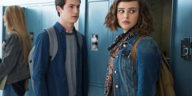 Actors Dylan Minnette and Katherine Langford seen in Netflix's '13 Reasons Why.'