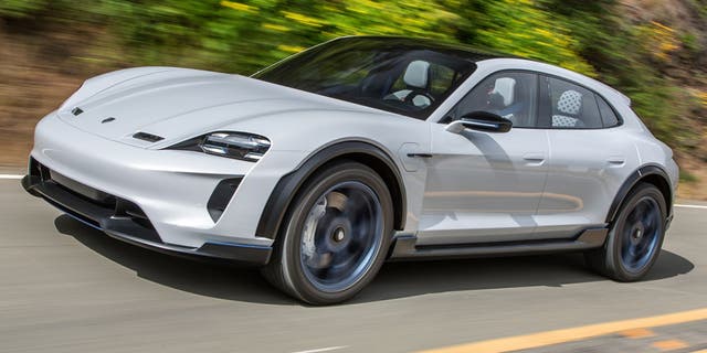 The wagon-style Mission E Cross Turismo adds SUV style to the Taycan's all-electric platform.