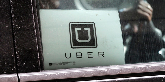 An Uber vehicle at LaGuardia Airport in New York City.