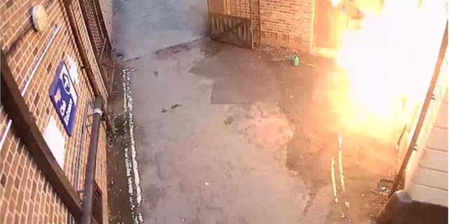 Tristan Morgan was engulfed in flames as he set the synagogue ablaze.