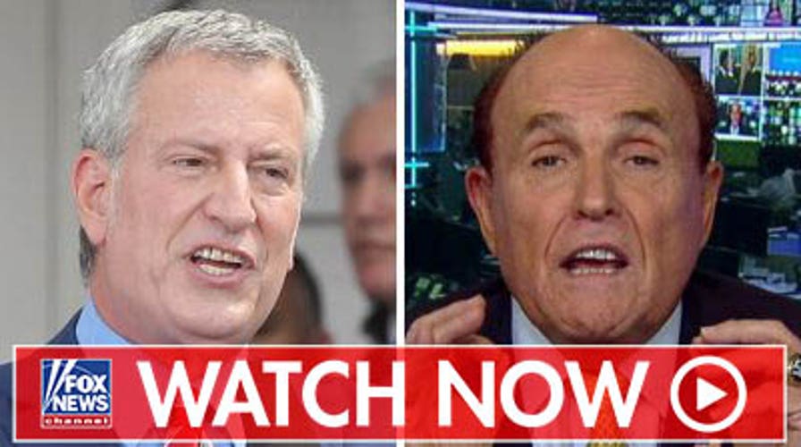 Rudy Giuliani blasts de Blasio after cops hit with water buckets