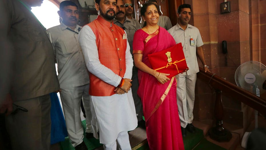 India Finance Minister Ditches Colonial Briefcase To Deliver Budget Fox News