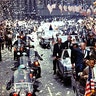 New York City welcomes Apollo 11 crewmen in a showering of ticker tape down Broadway and Park Avenue in a parade termed as the largest in the city's history. Pictured in the lead car are astronauts Neil Armstrong, commander; Michael Collins, command module pilot; and Edwin E. Aldrin Jr., lunar module pilot.