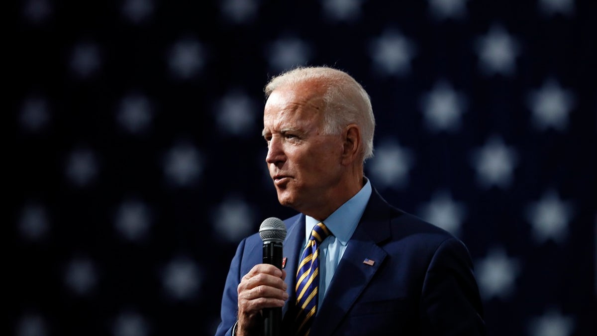 Democratic presidential candidate former Vice President Joe Biden speaks at the Presidential Gun Sense Forum, Saturday, Aug. 10, 2019, in Des Moines, Iowa. (AP Photo/Charlie Neibergall)