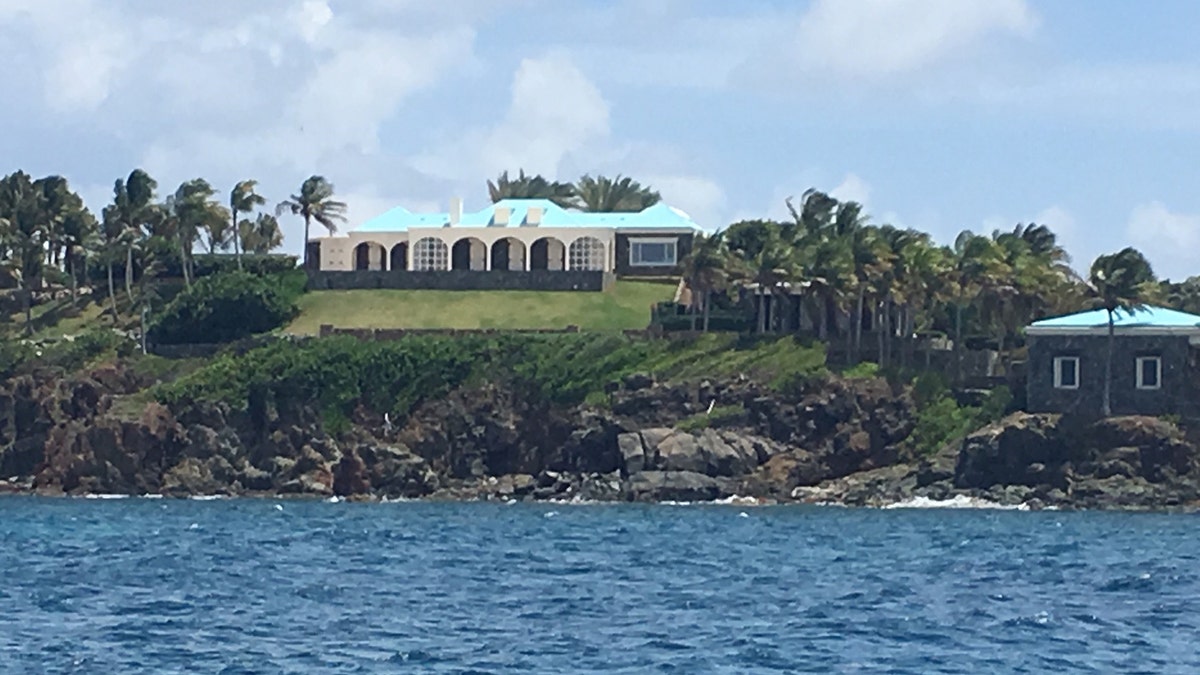 A view of Jeffrey Epstein's main "party" building on Little St. James Island in the US Virgin Islands. (Barnini Chakraborty/Fox News)