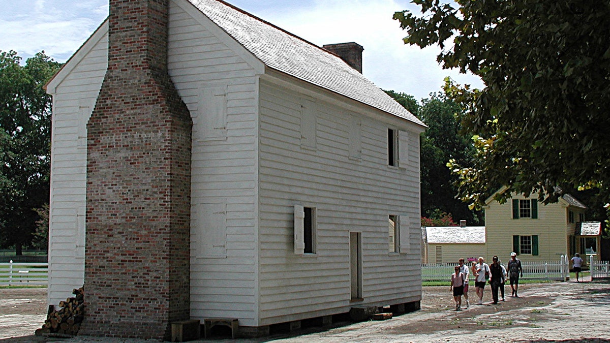 The reconstructed cabins are the same size and built at the same location and using the same materials as the original ones. (North Carolina Department of Natural and Cultural Resources via AP)