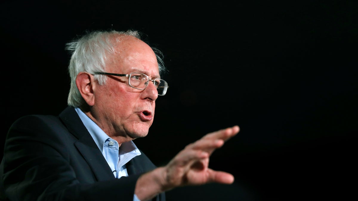 Democratic presidential candidate Sen. Bernie Sanders, I-Vt., speaks during an American Federation of State, County and Municipal Employees Public Service Forum in Las Vegas Saturday, Aug. 3, 2019. (Steve Marcus/Las Vegas Sun via AP)