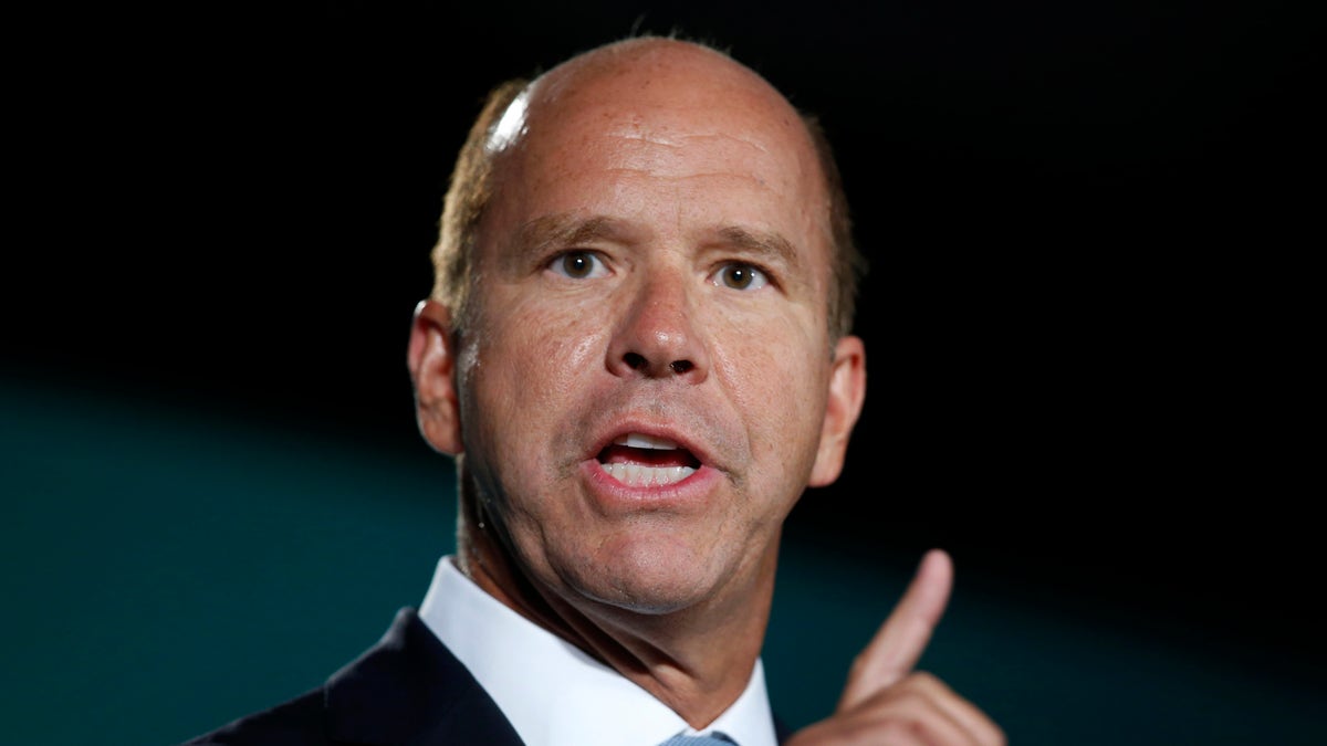 Democratic presidential candidate John Delaney, a former congressman from Maryland, during an American Federation of State, County and Municipal Employees Public Service Forum in Las Vegas, Saturday, Aug. 3, 2019. (Steve Marcus/Las Vegas Sun via AP)