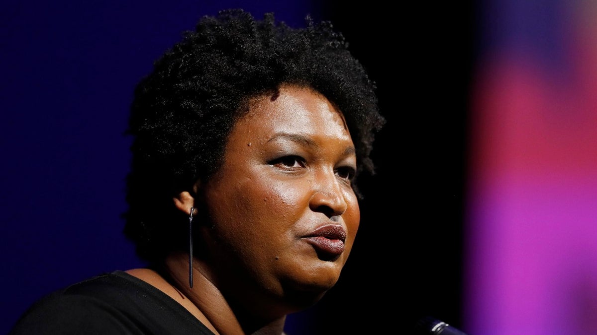 This July 22, 2019, file photo shows former Georgia House Minority Leader Stacey Abrams addressing the 110th NAACP National Convention, in Detroit.? (AP Photo/Carlos Osorio)
