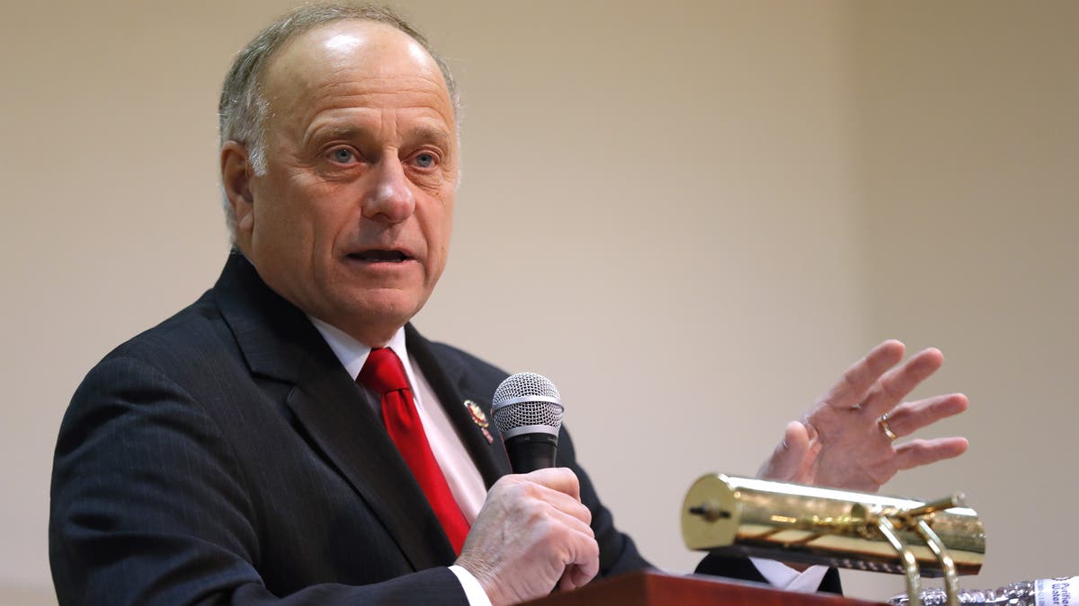 Rep. Steve King, R-Iowa, seen here this past January, defended his call for a ban on all abortions by questioning whether "there would be any population of the world left" if not for births due to rape and incest. (AP Photo/Charlie Neibergall, File)