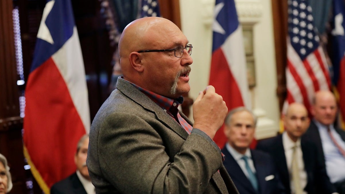 Frank Pomeroy, seen here in 2018, announced he’ll run as a Republican for state senator in Texas in 2020.