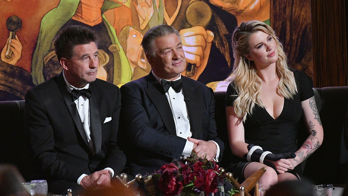 Billy Baldwin, Alec Bladwin and Ireland Baldwin attend "Spike's One Night Only: Alec Baldwin" at The Apollo Theater in June 2017.