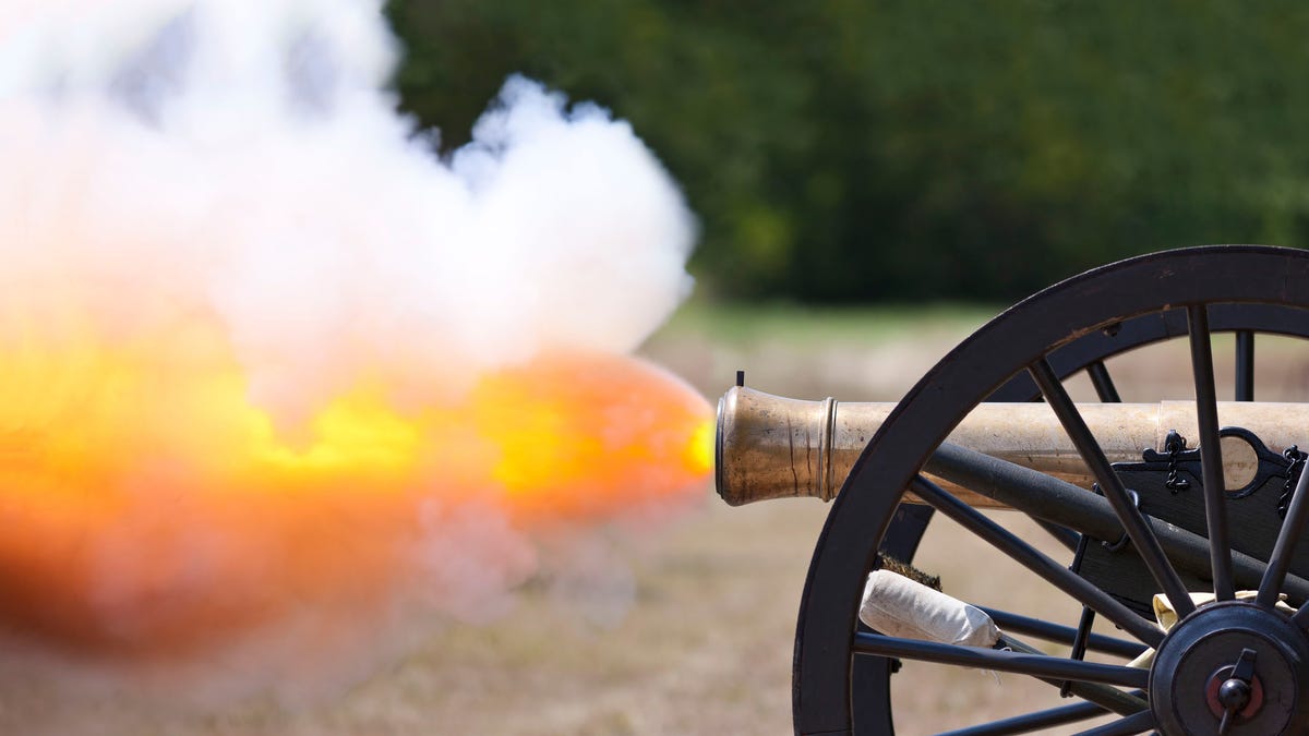 Civil War Cannon Firing