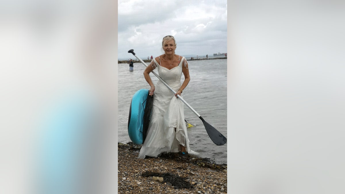 “I plan on wearing it every now and then until my first anniversary next year,” the woman said. “It will be covered in seaweed, wine stains and probably won’t even be white anymore but I don’t care.”